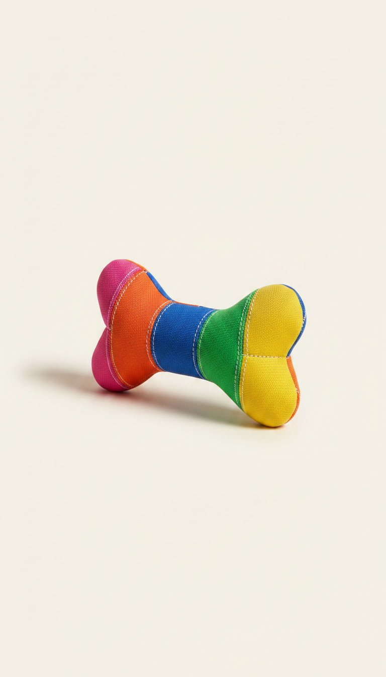 Alternate angle view of Vibrant Chew Toy