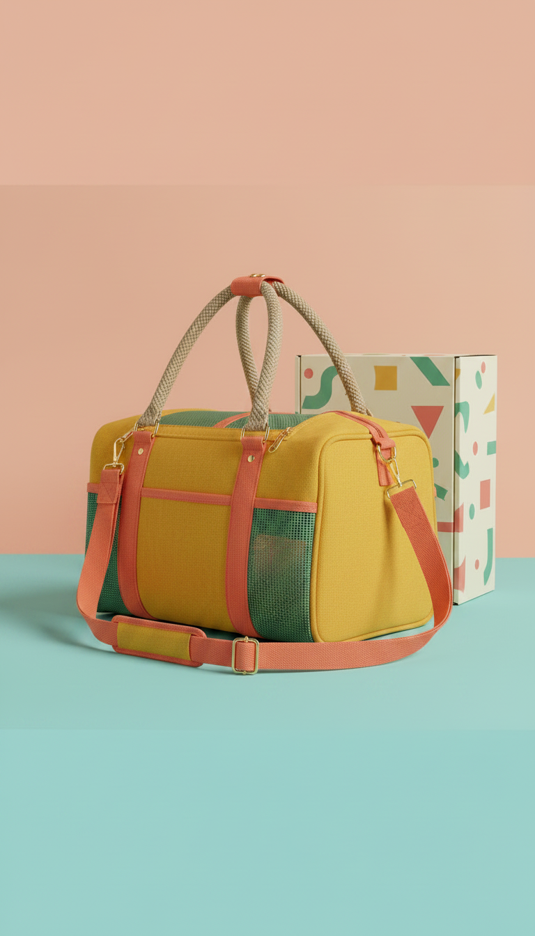 Alternate angle view of Fashionable Pet Carrier Bag