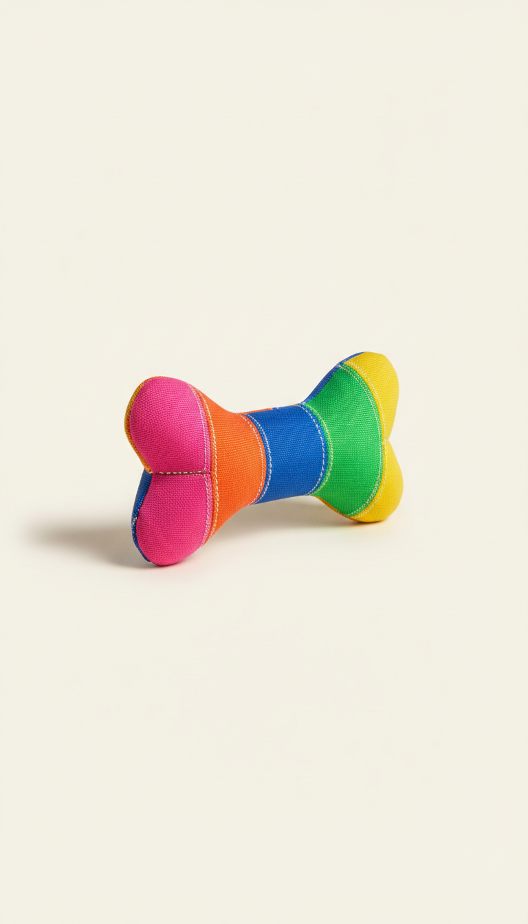 Designer pet toy, Use a 3/4 angle to showcase product details, emphasizing the luxurious materials and craftsmanship....