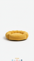 Everyday Paws plush pet bed (Marigold), Products shot at a consistent three-quarter angle on seamless Clean White...