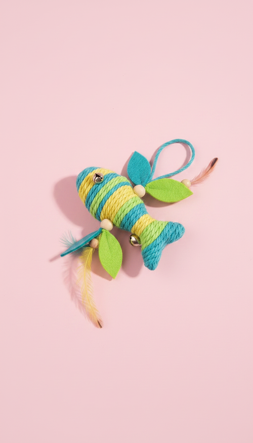 Alternate angle view of Interactive Cat Toy in Bubblegum Pink