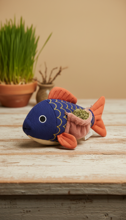 Catnip Infused Plush Toy in a new setting