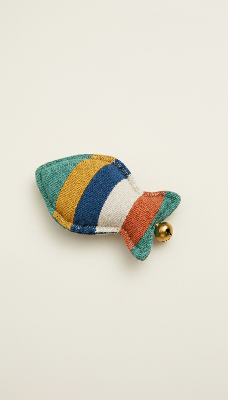 Alternate angle view of Durable Cat Toy with Feather Detail