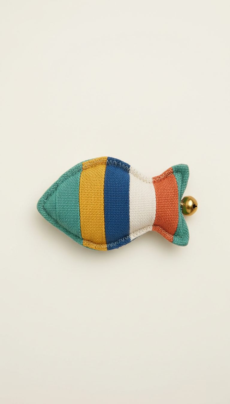 Durable cat toy, Product-focused images shot at a clean 3/4 angle on light neutral surfaces (Soft Ivory background),...